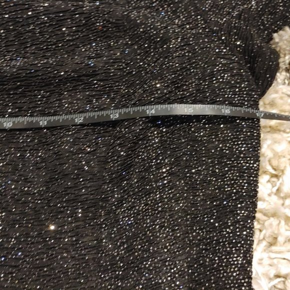 Alyx Dress Women's Size 6 Black with Silver Sparkle Fit & Flare Dress - Picture 9 of 12